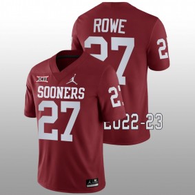 Jayden Rowe Oklahoma Sooners College Football 2022-23 Crimson Game #27 Jersey