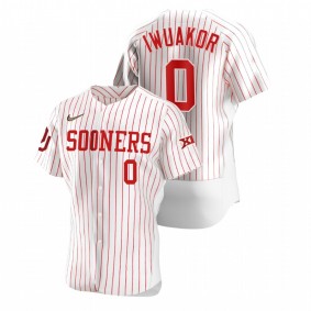 Men Oklahoma Sooners Victor Iwuakor #0 White Vapor Prime College Baseball Jersey