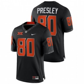 Brennan Presley Oklahoma State Cowboys 2021-22 Black College Football Game #80 Jersey