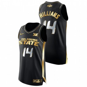 Bryce Williams Oklahoma State Cowboys Black Golden Edition College Basketball Jersey