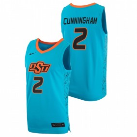 Cade Cunningham Oklahoma State Cowboys Blue College Basketball 2021 NBA Top Prospect Jersey