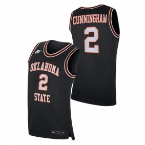 Cade Cunningham Oklahoma State Cowboys Black Retro 2021 NBA Top Prospect Jersey