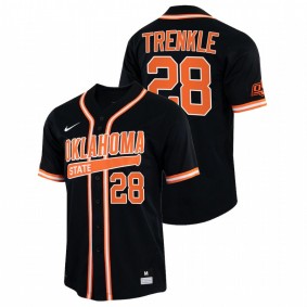 Caeden Trenkle Oklahoma State Cowboys #28 College Baseball Men Black Jersey