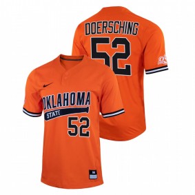 Oklahoma State Cowboys #52 Griffin Doersching College Baseball Orange Jersey Two-Button Men