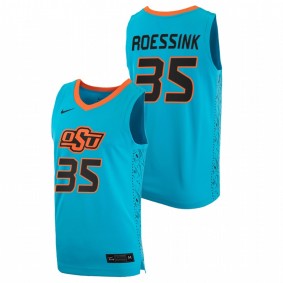 Hidde Roessink Oklahoma State Cowboys 2020-21 Blue College Basketball Jersey