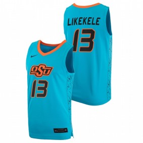 Isaac Likekele Oklahoma State Cowboys 2020-21 Blue College Basketball Jersey