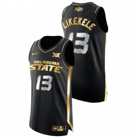 Isaac Likekele Oklahoma State Cowboys Black Golden Edition College Basketball Jersey