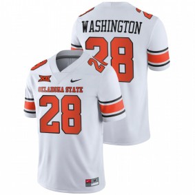 James Washington Oklahoma State Cowboys White College Football Alumni Player #28 Jersey