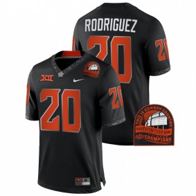 Malcolm Rodriguez Oklahoma State Cowboys 2022 Fiesta Bowl Champions Black CFP #20 Jersey