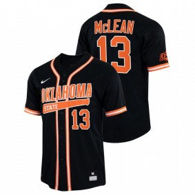 Nolan McLean Oklahoma State Cowboys #13 College Baseball Men Black Jersey