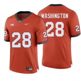 Men Oklahoma State Cowboys #28 James Washington Orange Big 12 Six of the Best Duo Tandems Jersey