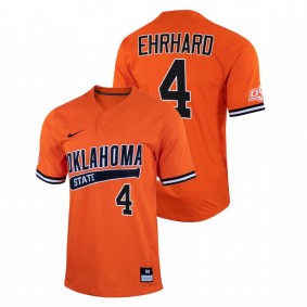 Oklahoma State Cowboys #4 Zach Ehrhard College Baseball Orange Jersey Two-Button Men