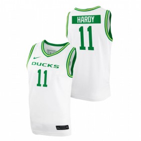 Amauri Hardy Oregon Ducks 2020-21 White College Basketball Replica Jersey