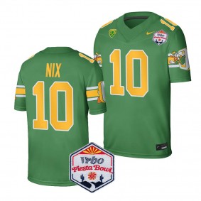 Oregon Ducks Bo Nix 2024 Fiesta Bowl #10 Green College Football Playoff Jersey Men's