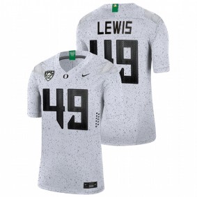 Camden Lewis Oregon Ducks 2021-22 White Eggshell Limited Football Jersey