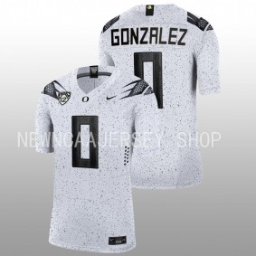 Christian Gonzalez Oregon Ducks Eggshell 2022-23 White Limited Football #0 Jersey