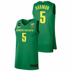 Oregon Ducks De'Vion Harmon 2022 Green College Basketball BLM Limited Men Jersey