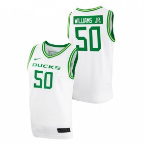 Eric Williams Jr. Oregon Ducks 2020-21 White College Basketball Replica Jersey