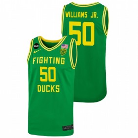 Eric Williams Jr. #50 Green Oregon Ducks 2022 College Basketball Throwback Jersey