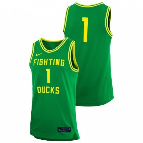 Oregon Ducks Green College Basketball Fighting Duck Men Jersey