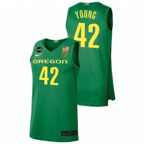 Oregon Ducks Jacob Young 2022 Green College Basketball BLM Limited Men Jersey