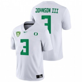 Johnny Johnson III Oregon Ducks 2021-22 White College Football Game Jersey