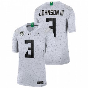 Johnny Johnson III Oregon Ducks 2021-22 White Eggshell Limited Football Jersey