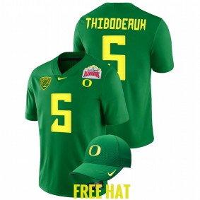 Kayvon Thibodeaux Oregon Ducks 2021 Alamo Bowl Green Pac-12 North Division champions #5 Jersey