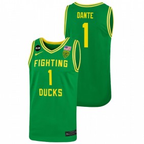 N'Faly Dante #1 Green Oregon Ducks 2022 College Basketball Throwback Jersey