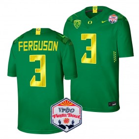 Terrance Ferguson 2024 Fiesta Bowl Oregon Ducks #3 Jersey Green Men's Limited Football Shirt