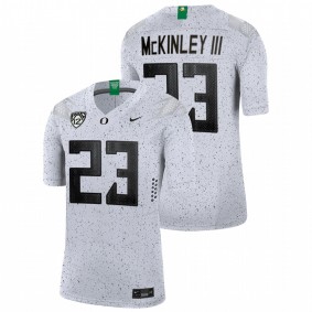 Verone McKinley III Oregon Ducks 2021-22 White Eggshell Limited Football Jersey