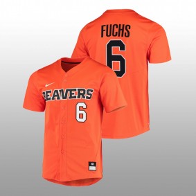 Oregon State Beavers #6 Greg Fuchs Elite Baseball Orange Jersey Replica Men