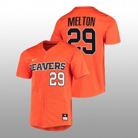 Oregon State Beavers #29 Jacob Melton Elite Baseball Orange Jersey Replica Men