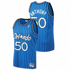 Men Orlando Magic #50 Blue Cole Anthony Throwback Hardwood Classics Jersey