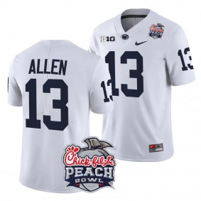 Men's Kaytron Allen Penn State Nittany Lions 2024 Peach Bowl White #13 College Football Playoff Jersey