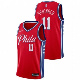 Jaden Springer Philadelphia 76ers Red Statement Edition 2021 NBA Draft Jersey