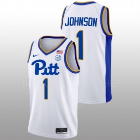 Dior Johnson #1 White Pitt Panthers 2022-23 College Basketball Jersey