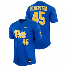 Matt Gilbertson Pitt Panthers #45 College Baseball Men Royal Jersey Replica