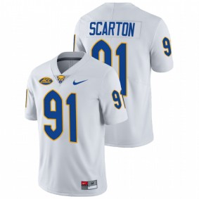 Pitt Panthers Sam Scarton #91 White College Football Limited Jersey