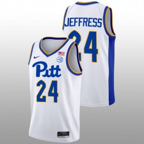 Pitt Panthers William Jeffress 2022-23 White College Basketball Home Men Jersey