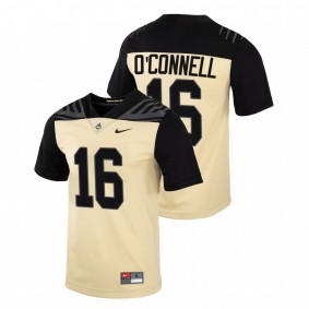 Aidan O'Connell Purdue Boilermakers College Football Gold Vapor Untouchable #16 Jersey