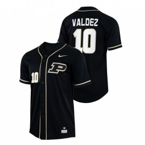 C.J. Valdez Purdue Boilermakers #10 College Baseball Men Black Jersey