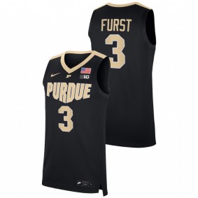 Purdue Boilermakers Caleb Furst 2021-22 Black College Basketball Replica Men Jersey