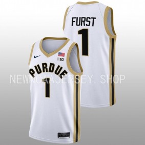 Purdue Boilermakers Caleb Furst 2022-23 White College Basketball Men Jersey