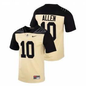 Cam Allen Purdue Boilermakers College Football Gold Vapor Untouchable #10 Jersey