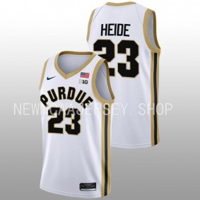 Purdue Boilermakers Cam Heide 2022-23 White College Basketball Men Jersey