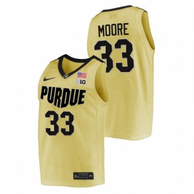 E'Twaun Moore #33 Gold Purdue Boilermakers NBA Alumni College Basketball Jersey