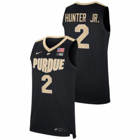 Purdue Boilermakers Eric Hunter Jr. 2021-22 Black College Basketball Replica Men Jersey