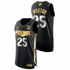 Ethan Morton #25 Black Purdue Boilermakers 2021-22 Authentic Basketball Golden Edition Jersey