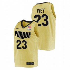 Jaden Ivey #23 Gold Purdue Boilermakers 2021-22 Top overall seed College Basketball Jersey